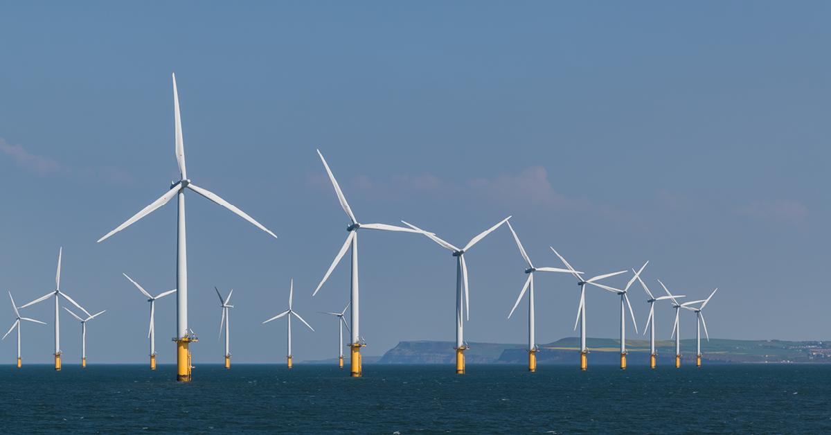 Wind farm off the coast of the UK