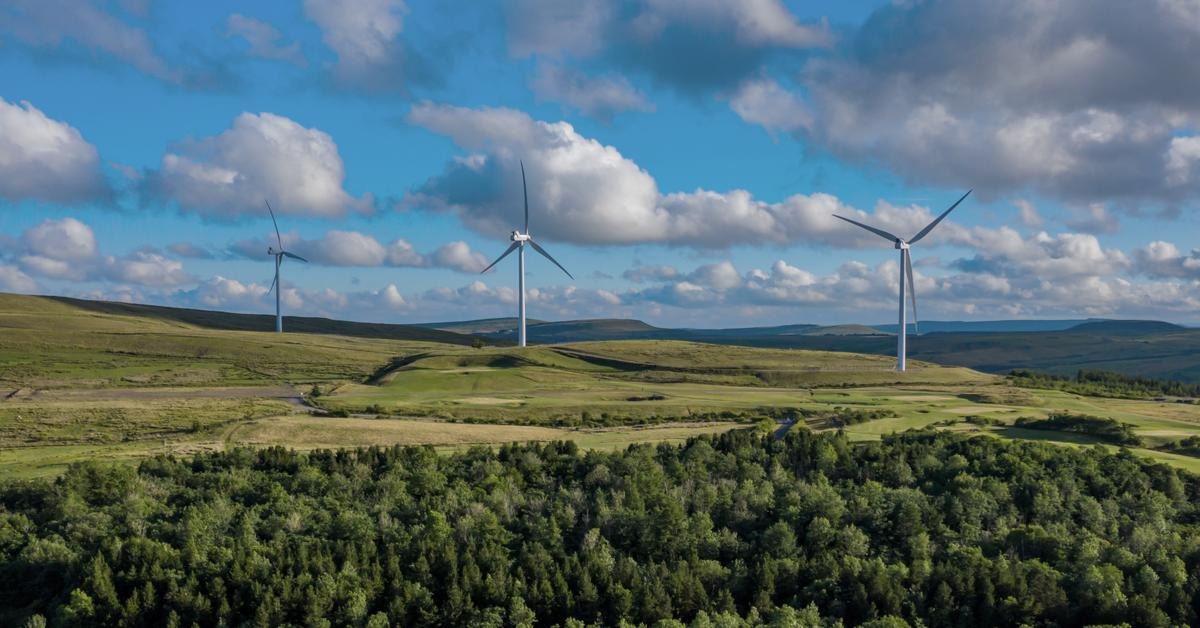 Wind turbines in South Wales